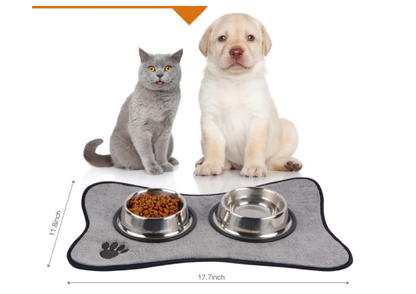 CleanFeast Pet Mat - Non-Slip, Washable